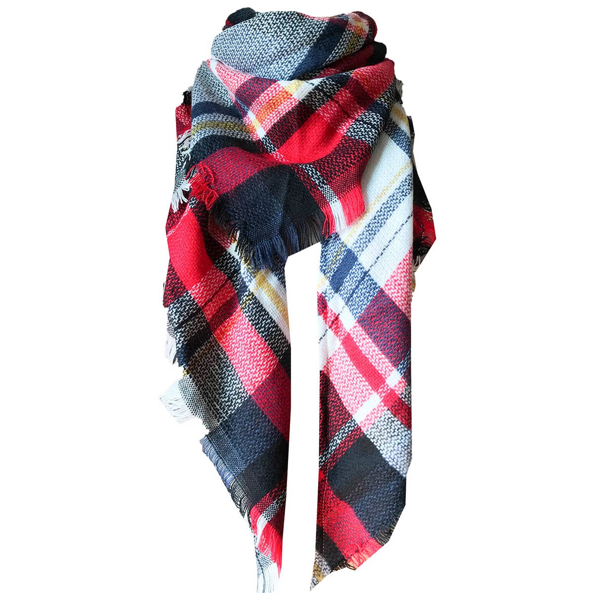 Autumn and Winter Plaid Faux Cashmere Scarf_CWASC0115