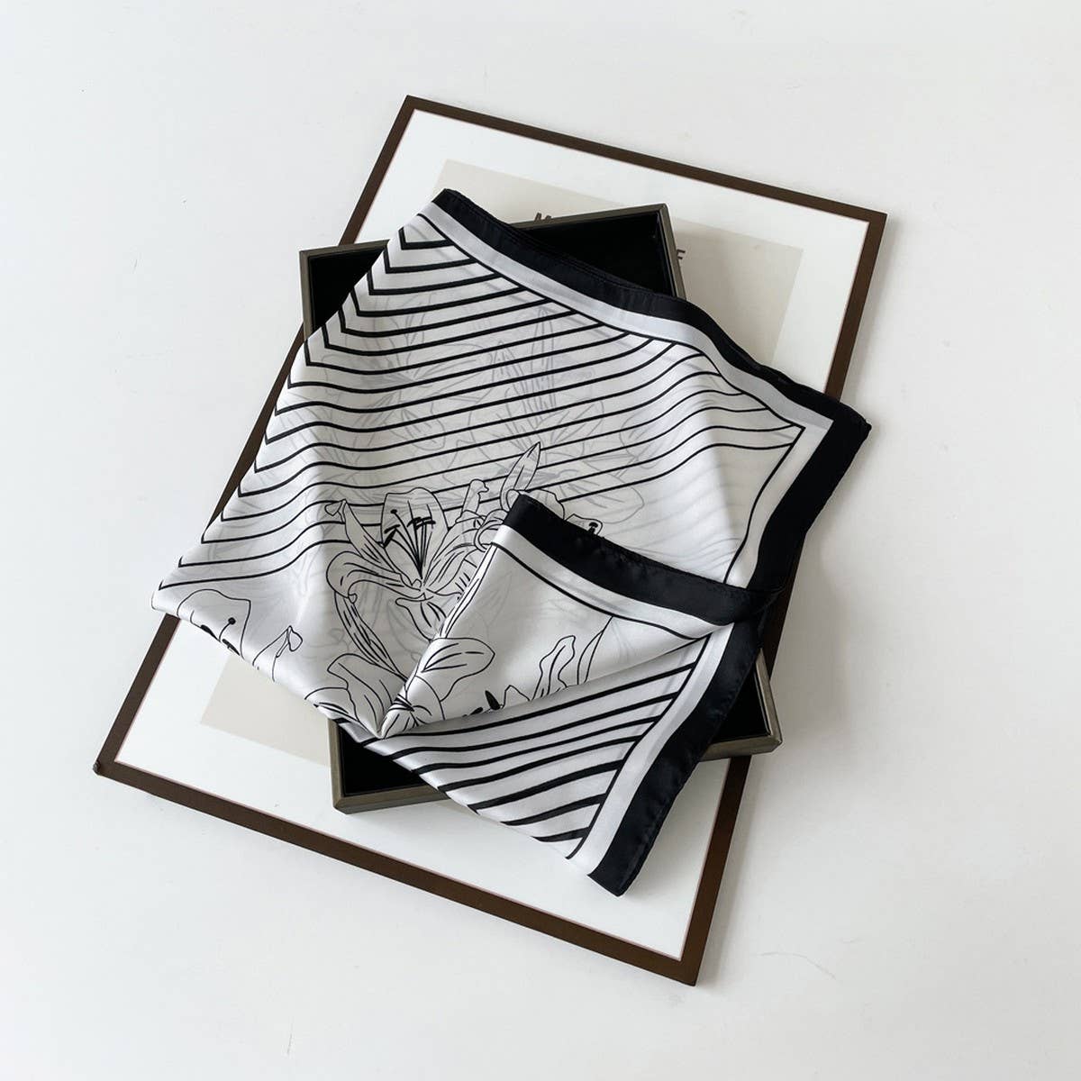 Satin Scarf - Simple Premium Lightweight Square