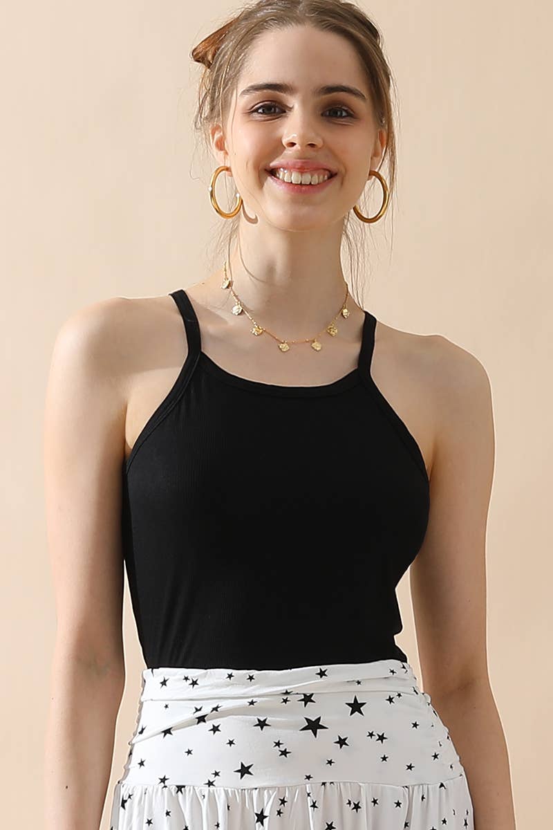 CWTTK246_SOFT MODAL COOL SHORT STRAP TANK TOP