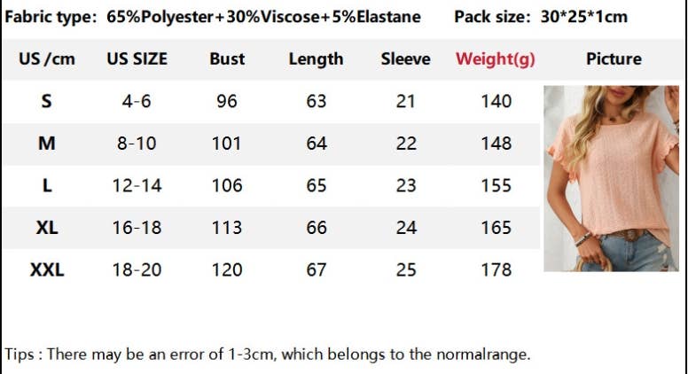 CWTBLS1710_SOLID COLOR ROUND NECK SHORT SLEEVE HOLLOW TOP