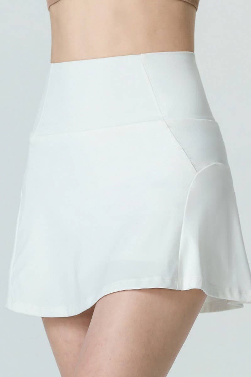 CWBSS0172_HIGH WAISTED ANTI SLIP YOGA SHORT SKIRT