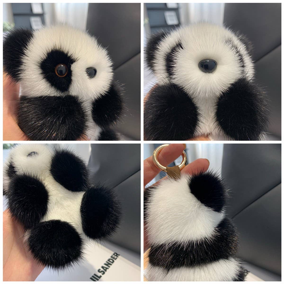 IMITATION MINK FUR RED PANDA CAR KEYCHAIN PENDANT