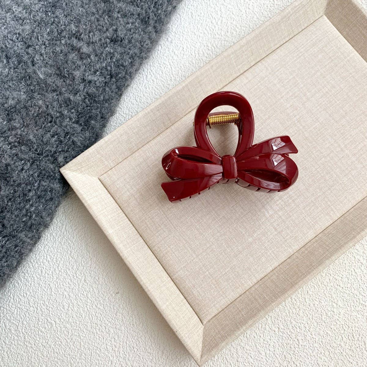 CWAHA4448_NEW RED ELEGANT AND HIGH-END HAIRPIN