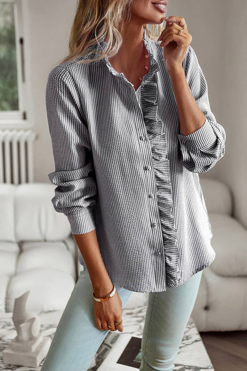 CWTBLL0789_STRIPED LONG SLEEVED BLOUSE