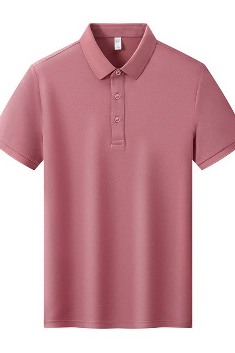 CWTBLS02431_SOLID COLOR MULBERRY SILK LAPEL POLO SHIRT