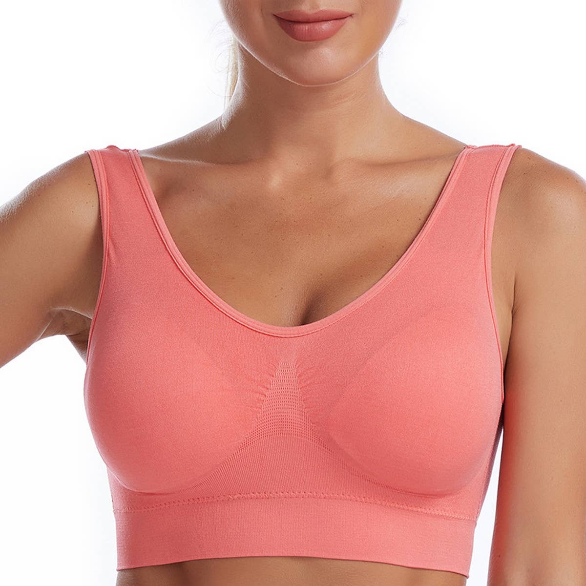 PLUS SIZE RUNNING SHOCKPROOF SPORTS WIRELESS BRA_CWMU0309