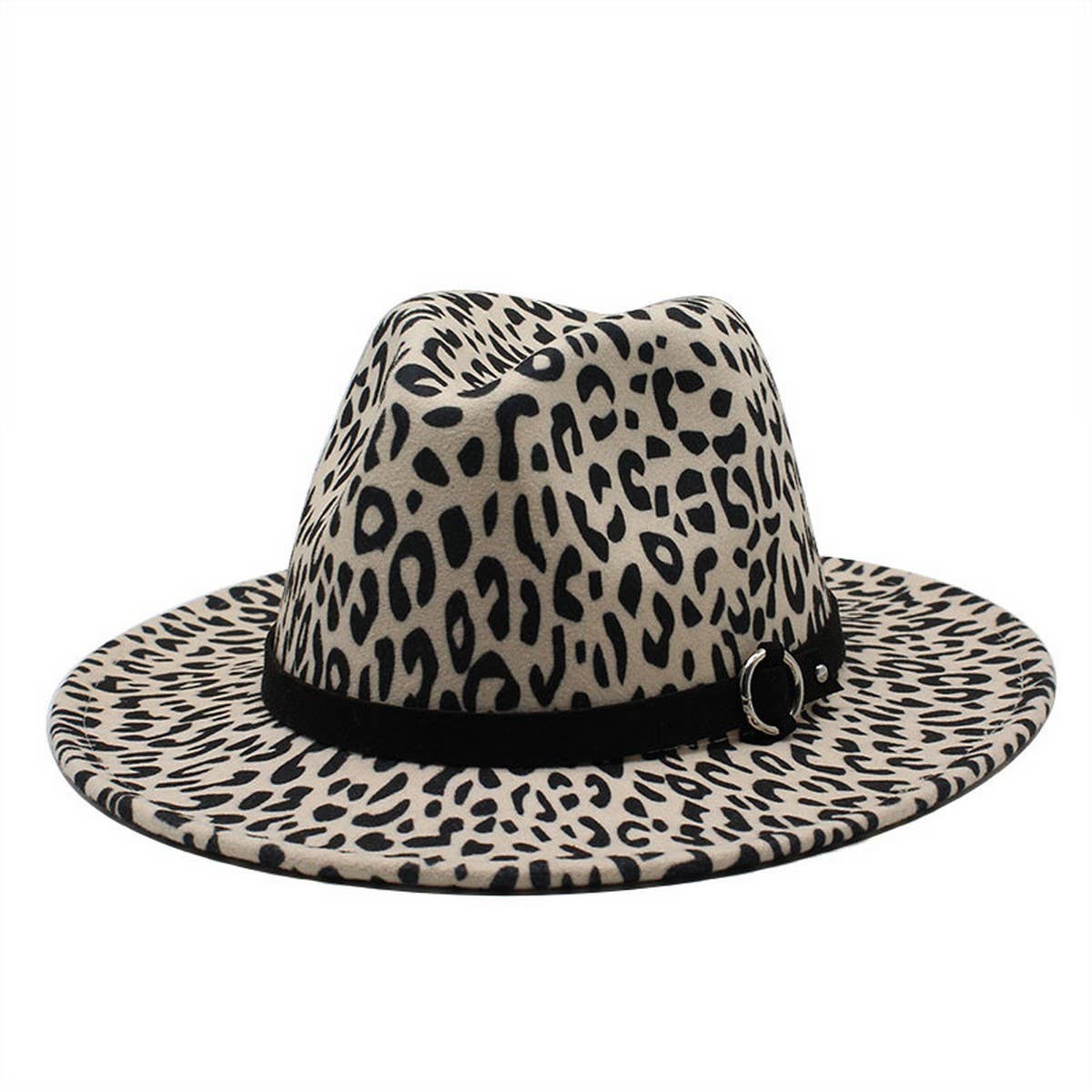 FASHION WOOL FELT HAT LEOPARD PRINT RETRO JAZZ HAT_CWAH2549