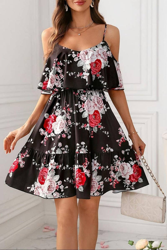CWDSD8674_FLORAL SEXY SWEET SPAGHETTI STRAP DRESS