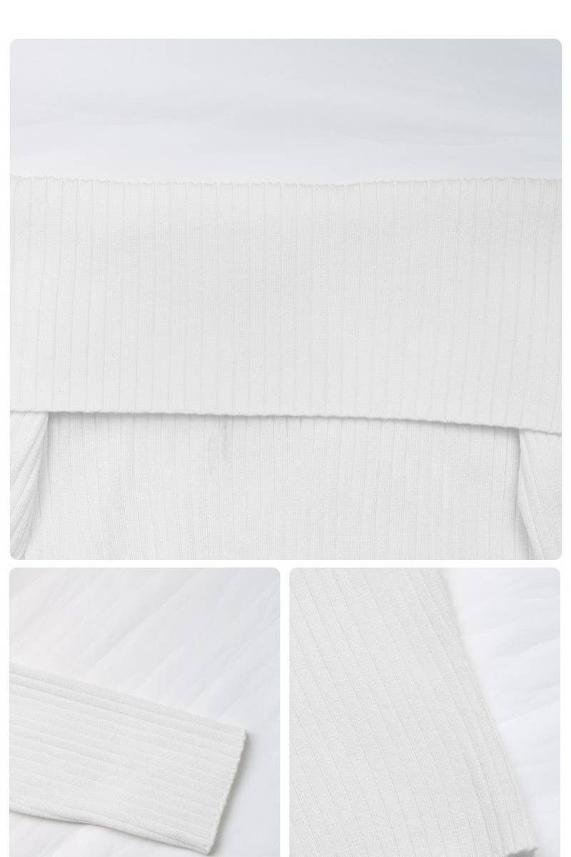 CWTBLL00729_OFF SHOULDER CROPPED WHITE KNIT SWEATER