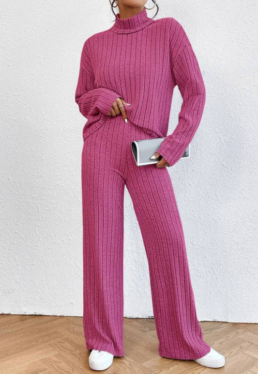 CASUAL HIGH-NECK KNITTED LONG-SLEEVED PANT SUIT_CWSTB1237