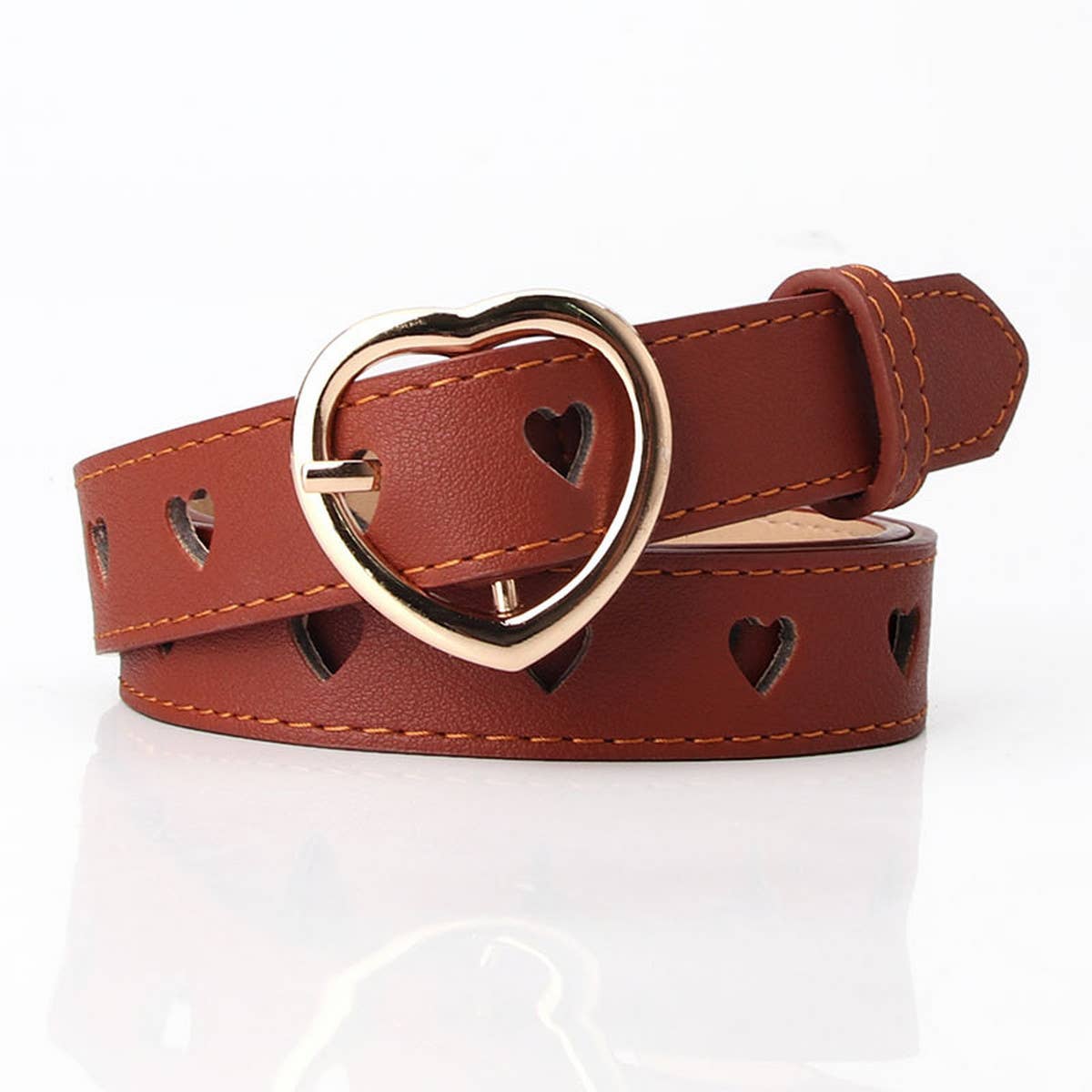 CWABE0910_VERSATILE HEART HOLLOW PIN BUCKLE BELT