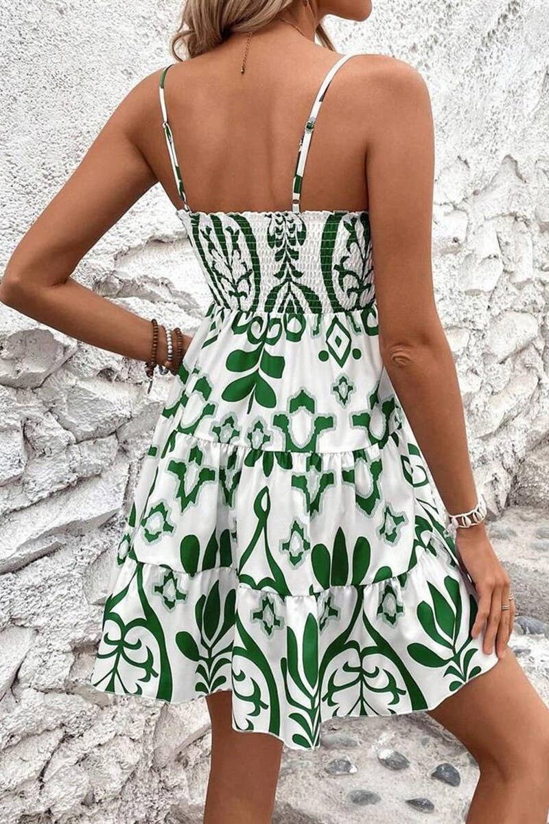 CWDSD8385_WAISTED PRINCESS PUFF SLEEVE MINI SLIP DRESS