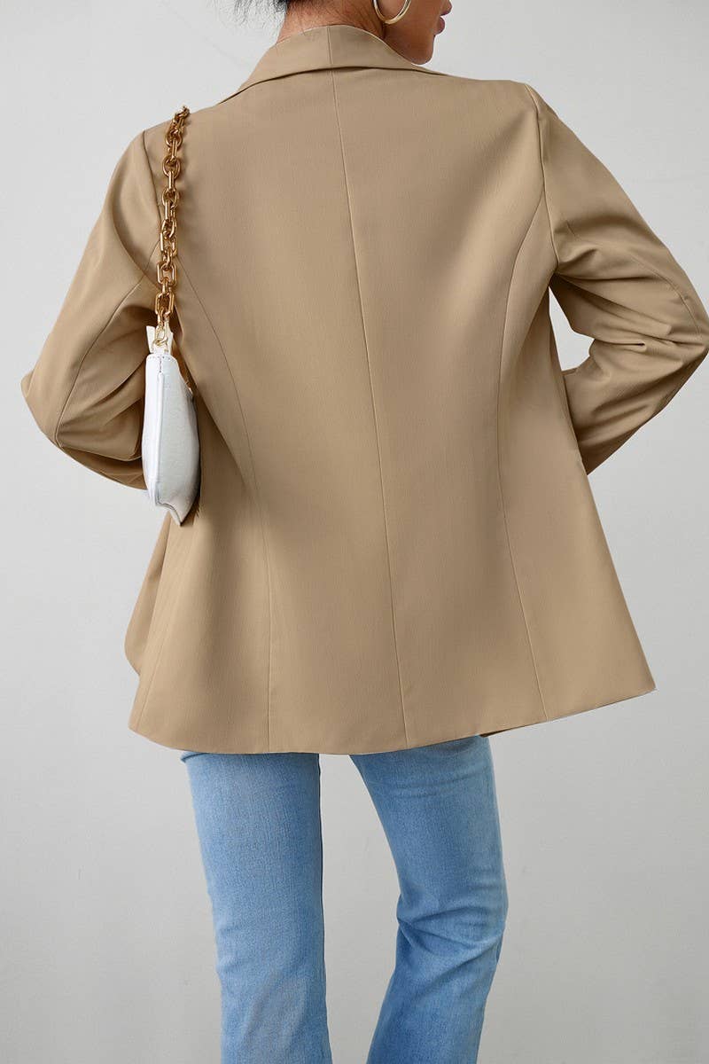 CWOCO0271_SOLID COLOR ELEGANT COMMUTER SUIT JACKET