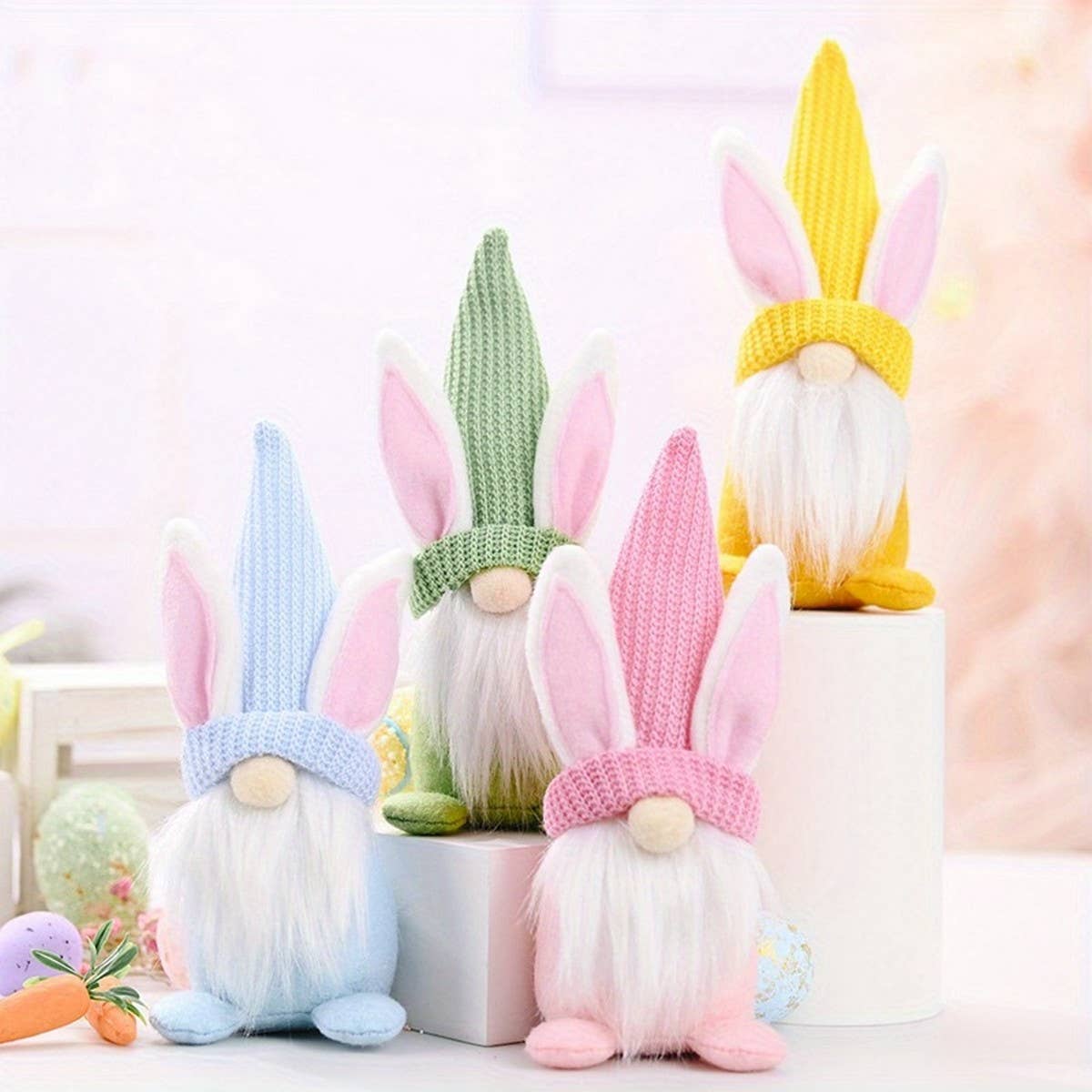 EASTER BUNNY DWARF DOLL ELF FIGURINE ORNAMENTS