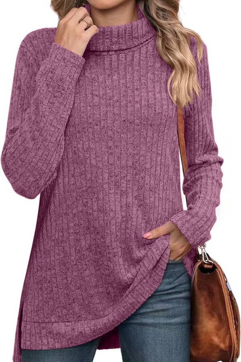 CWOSWL6444_WINTER TURTLENECK SWEATER WITH LONG SLEEVES