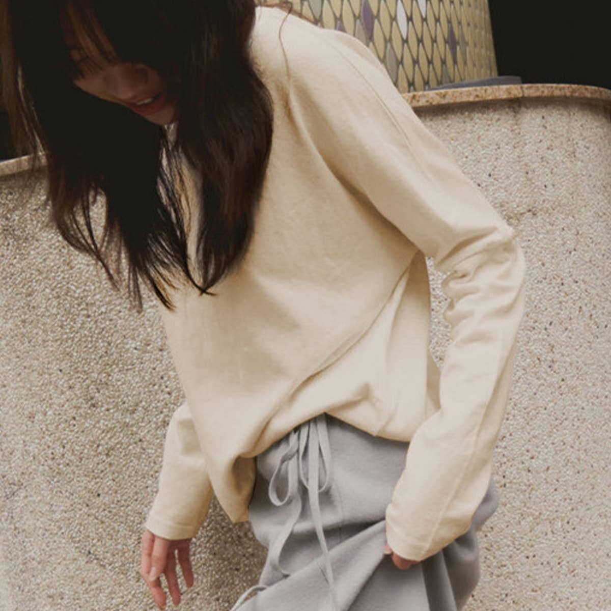 ALL-IN-ONE COTTON REVERSIBLE CREW NECK T-SHIRT