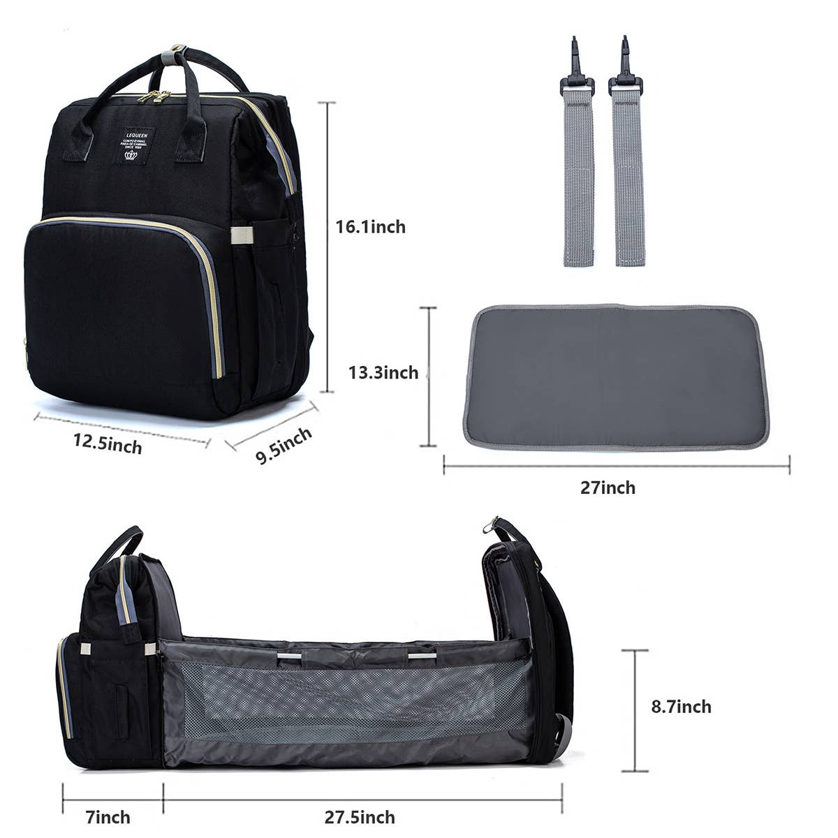 NEW PORTABLE FOLDING CRIB MOMMY BAG_CWAB2229