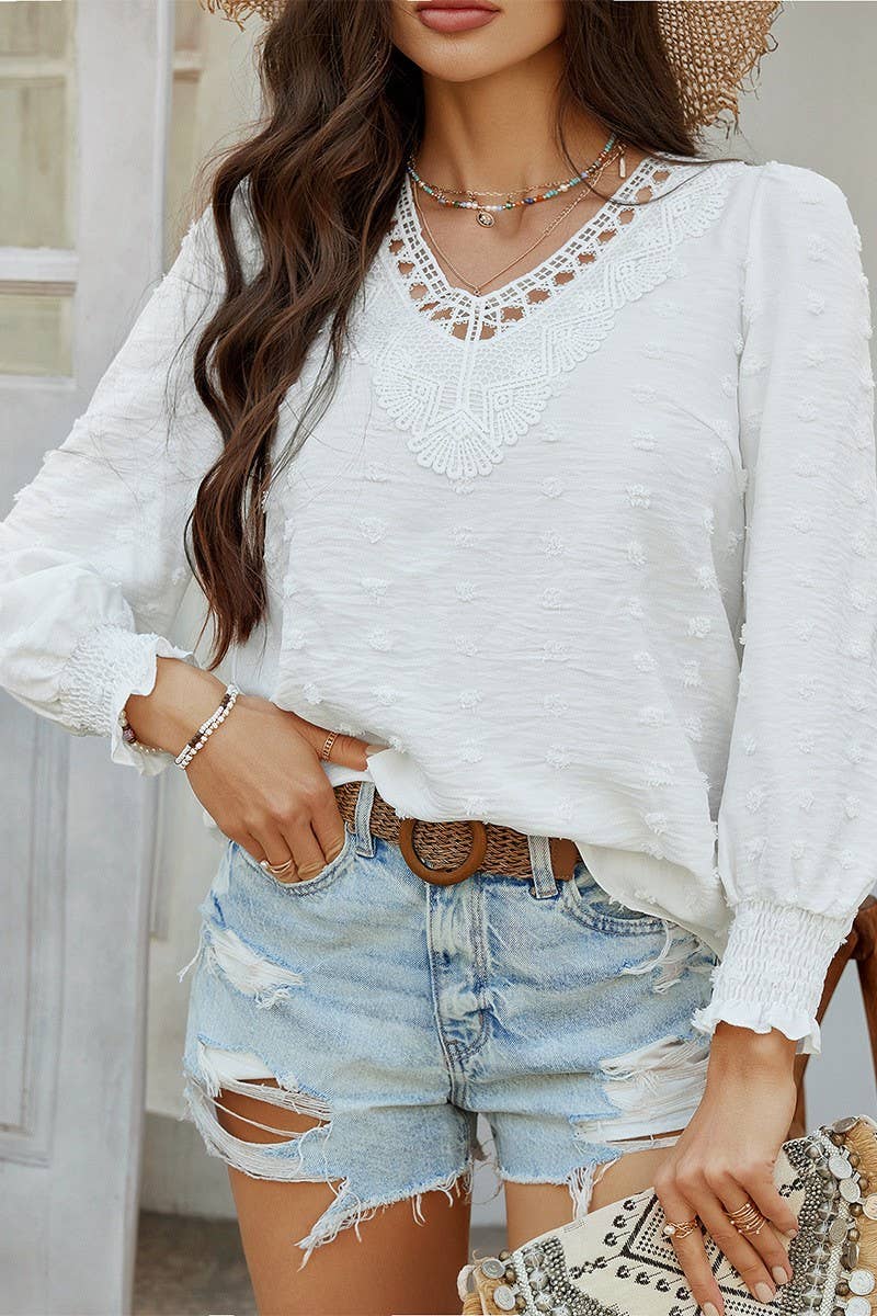 CWTBLL3594_SOLID COLOR JACQUARD OLIVE LONG SLEEVE SHIRT