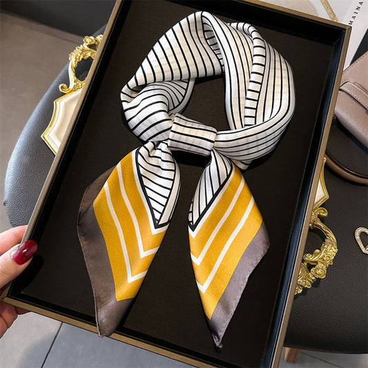 Printed Satin Square Scarf ??Office & Casual Wrap_CWASC1432