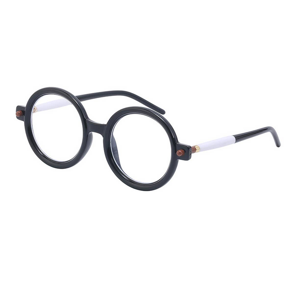 FASHIONABLE THICK ROUND FRAME SUNGLASSES