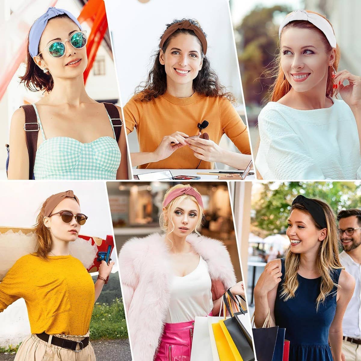 FASHION TOP KNOT FABRIC HEADBAND_CWAHA1376