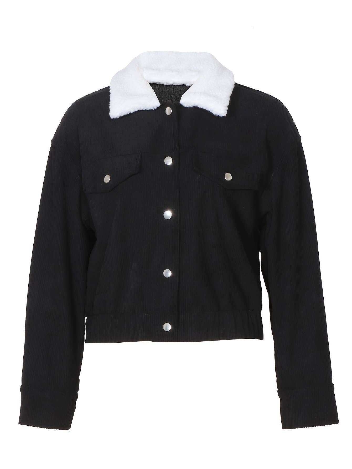 Casual lapel woolen corduroy jacket