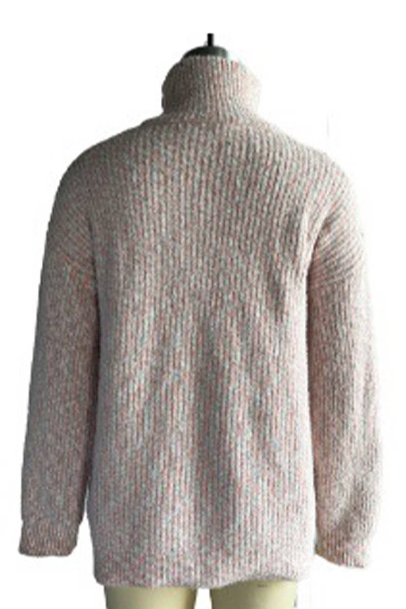 CASUAL LAPEL WITH POCKET ZIPPER CARDIGAN COAT