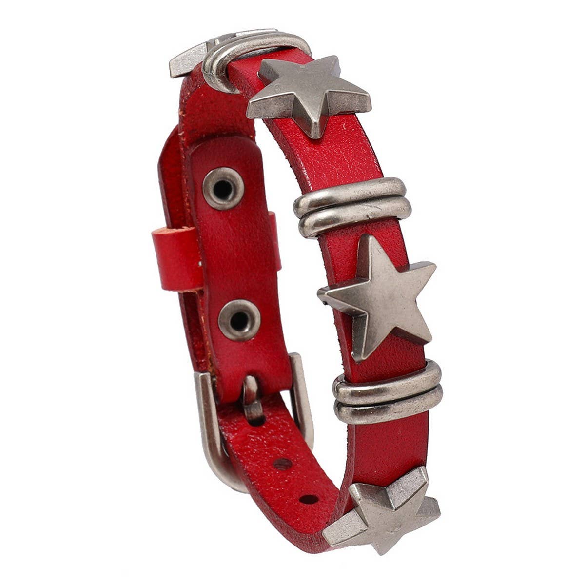 FIVE-POINTED STAR RETRO COWHIDE CREATIVE BRACELET