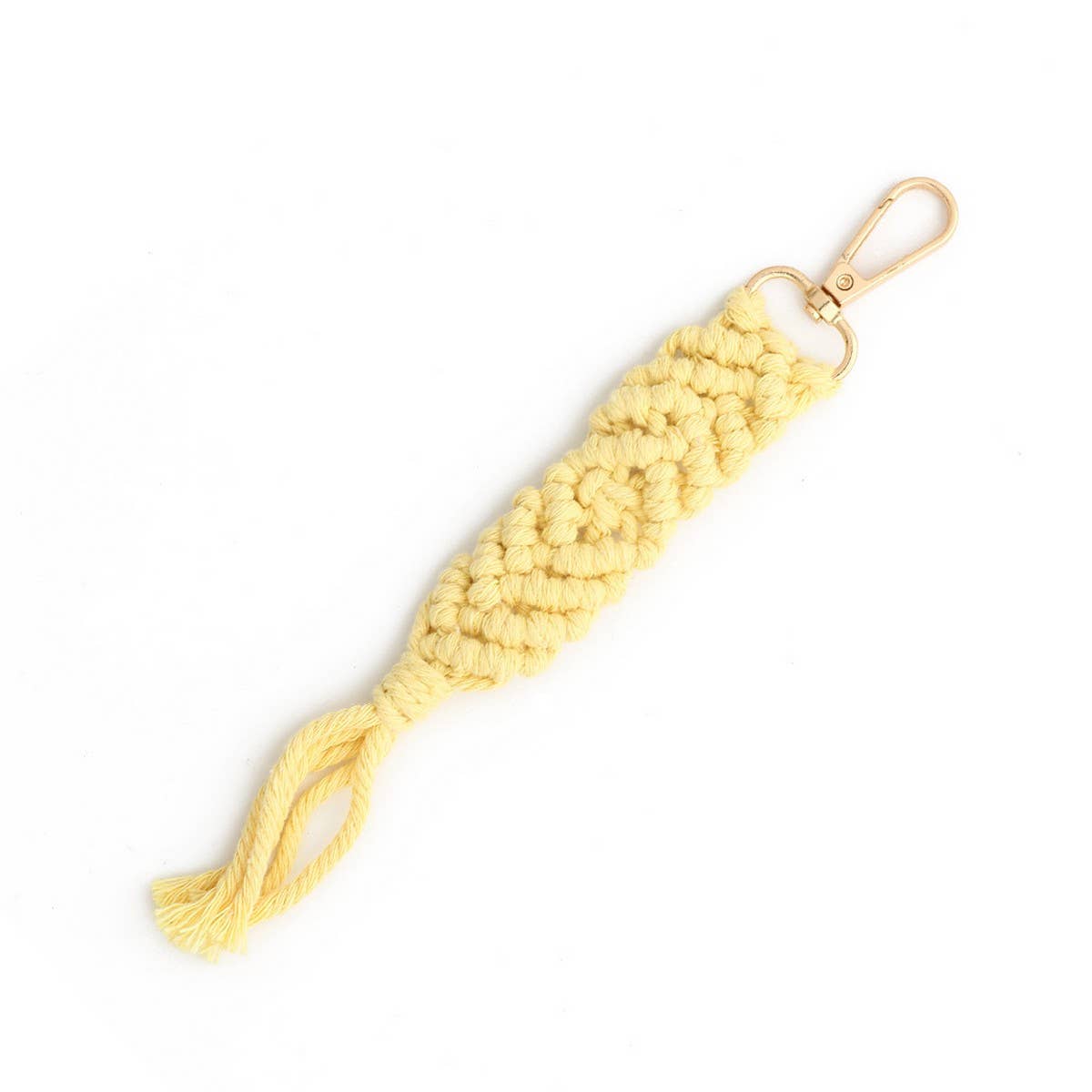 Boho Cotton Tassel Keychain Handmade Woven Charm_CWAB5081
