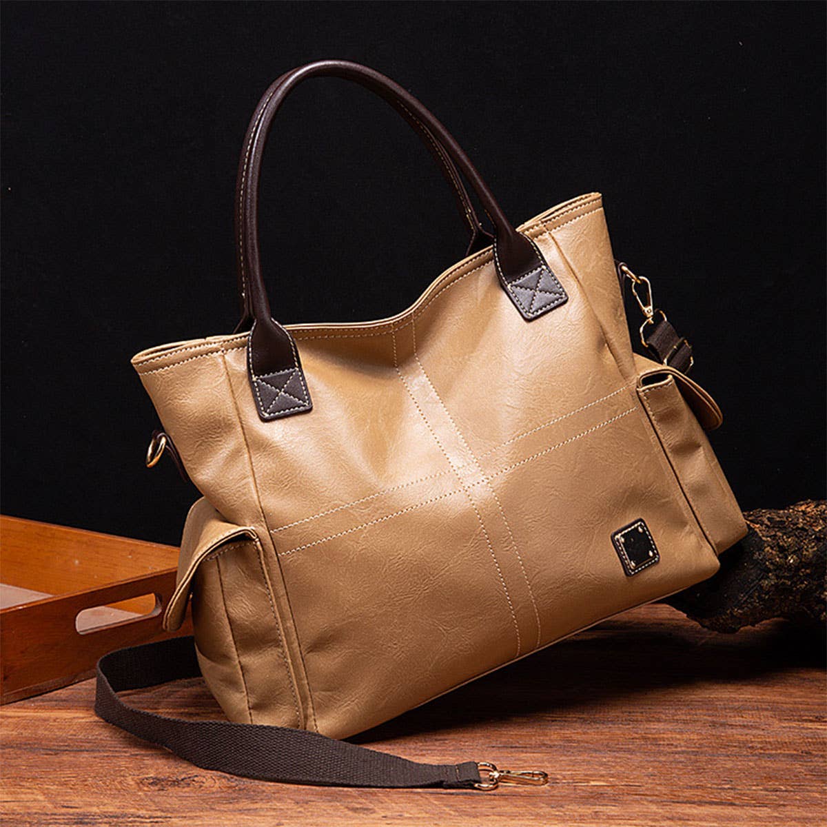 RETRO LARGE CAPACITY HANDBAG DIAGONAL BAG_CWAB0951