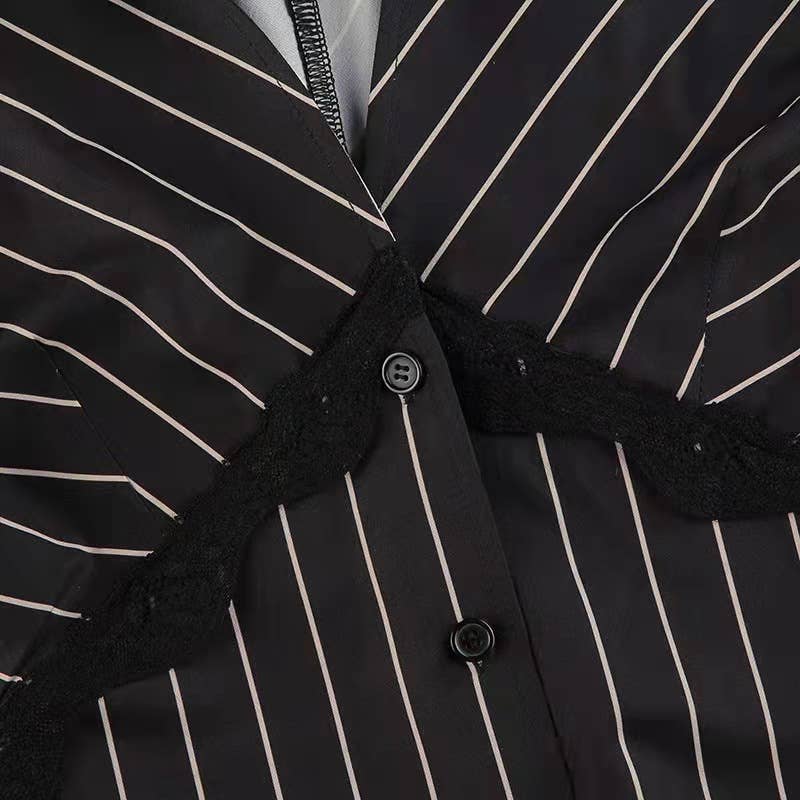 CWTSTL2404_STREET HOTTIE VINTAGE STRIPED LACE PATCHWORK TOP