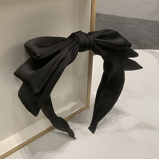 FRENCH RETRO THREE-LAYER BOW HEADBAND