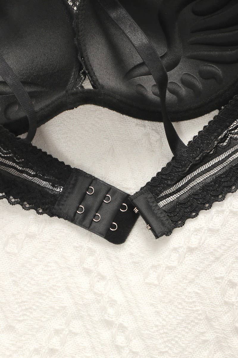 CWMU00300_BLACK SEXY UNDERWIRE BRA & PANTY SET