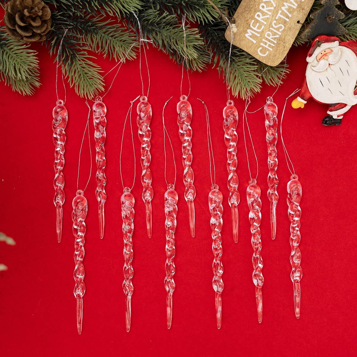 CWMM10183_ ACRYLIC ICICLE HANGING ORNAMENTS FOR XMAS TREE