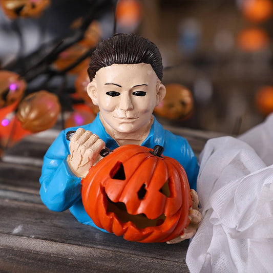 Halloween Killer Resin Horror Figurine Decor_CWAJE5286