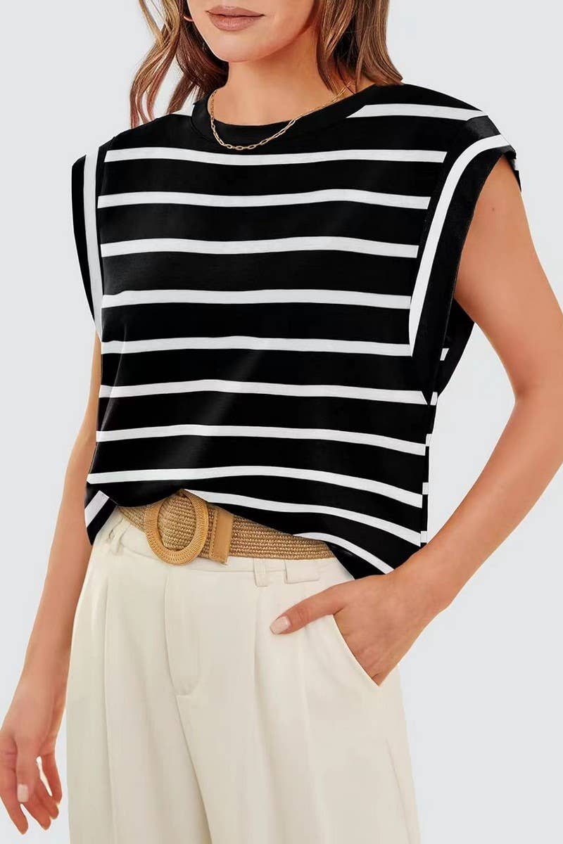 CWTTSL0241_Round Neck Sleeveless Knit Top