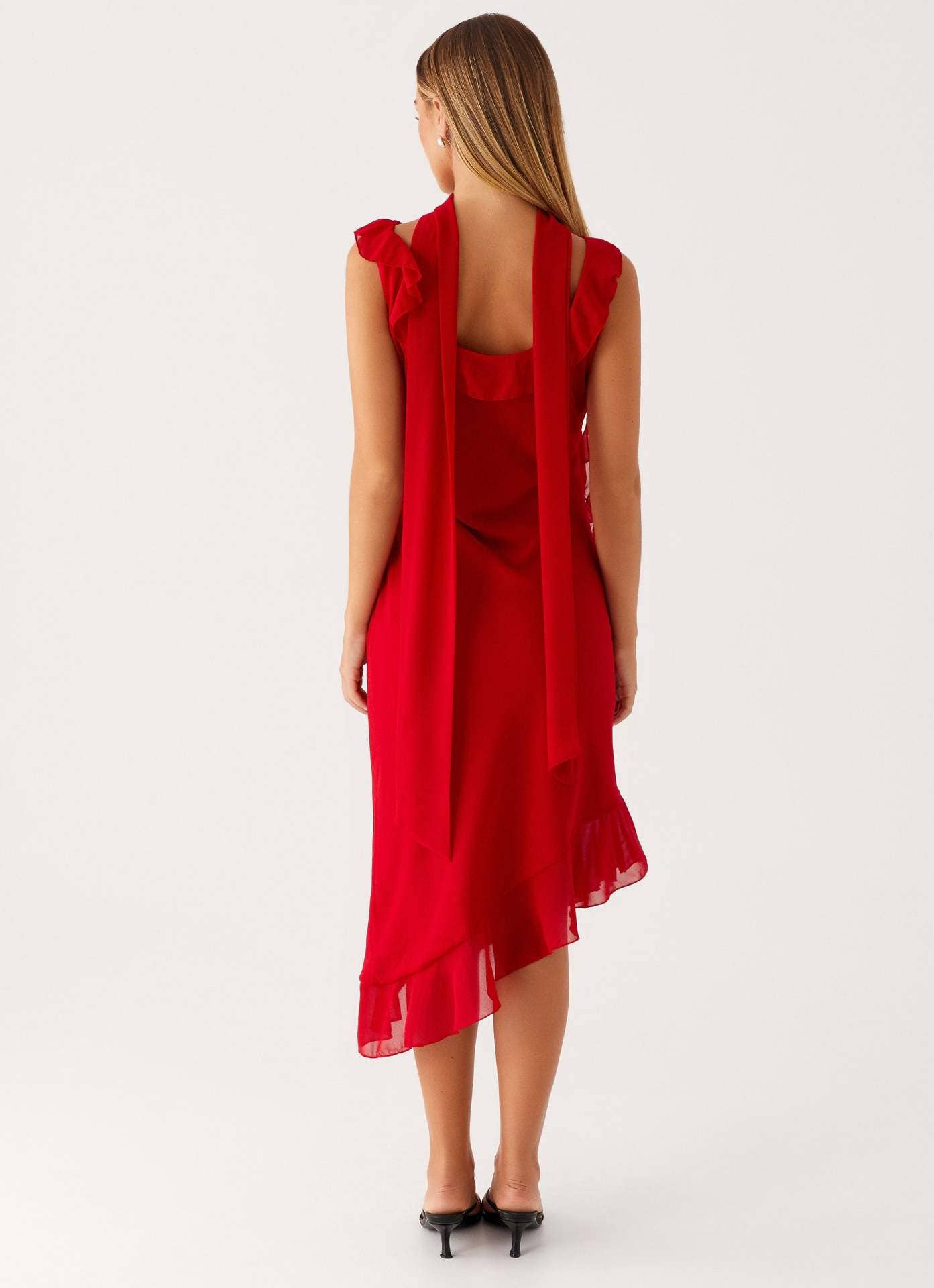 Fitted neck Sexy patchwork chiffon halter dress