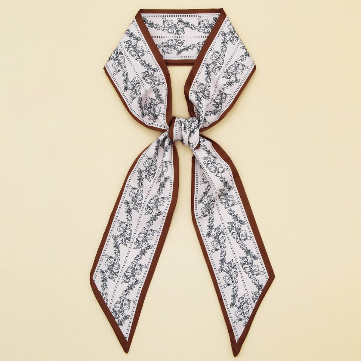 Letter Floral Twilly Scarf ? Hair Ribbon & Bag Tie