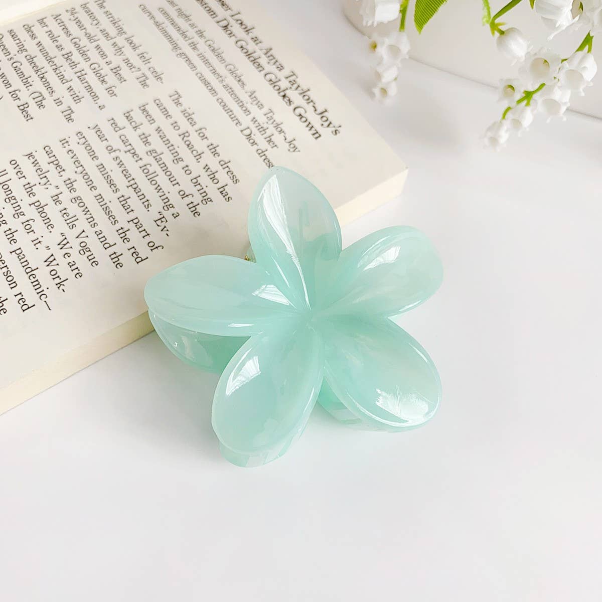 Candy Color Flower Hair Claw - Sweet Girl Style_CWAHA1494