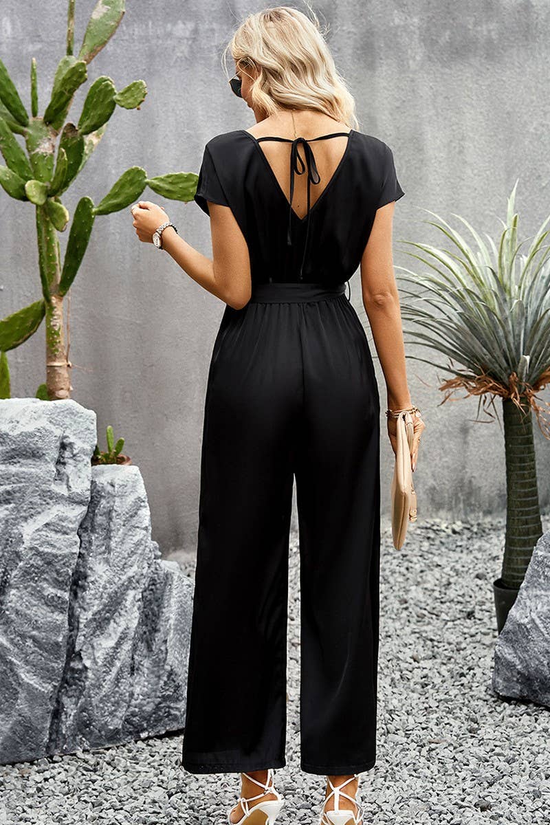 CWSJS1350_SUMMER TEMPERAMENT COMMUTING WIDE-LEG JUMPSUIT