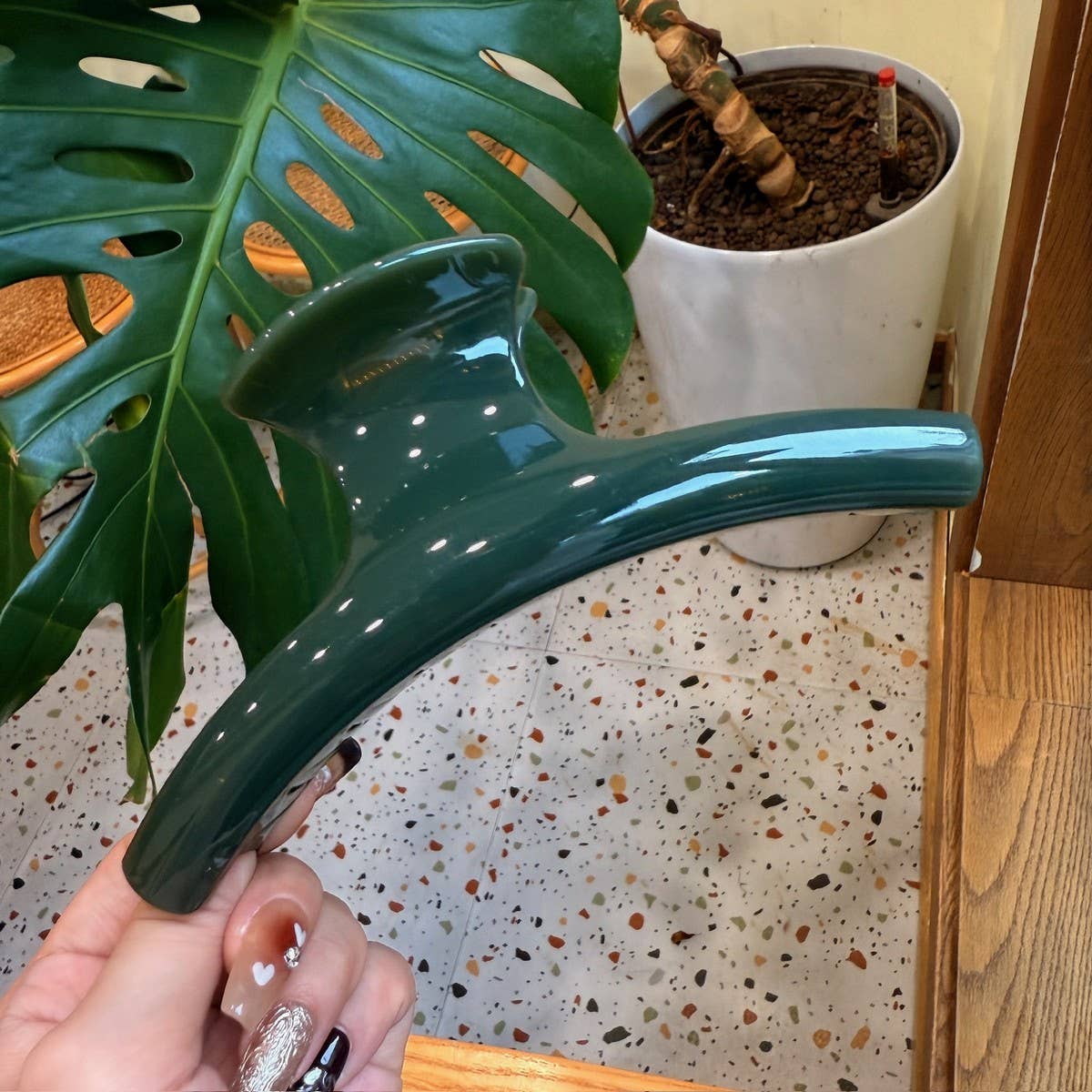 CWAHA4450_NEW FRENCH BUTTERFLY BUCKLE HIGH-GRADE SHARK CLIP