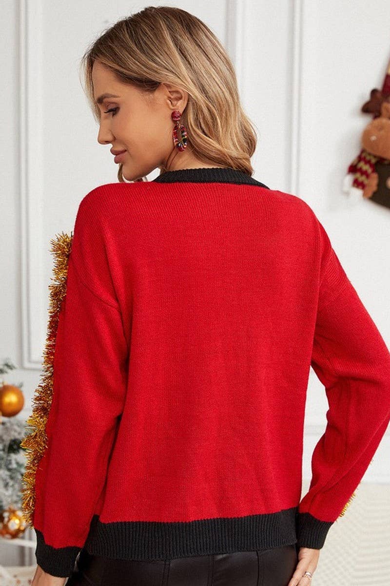 CWOSWL2441_CHRISTMAS DECORATION EMBROIDERY CHRISTMAS SWEATER