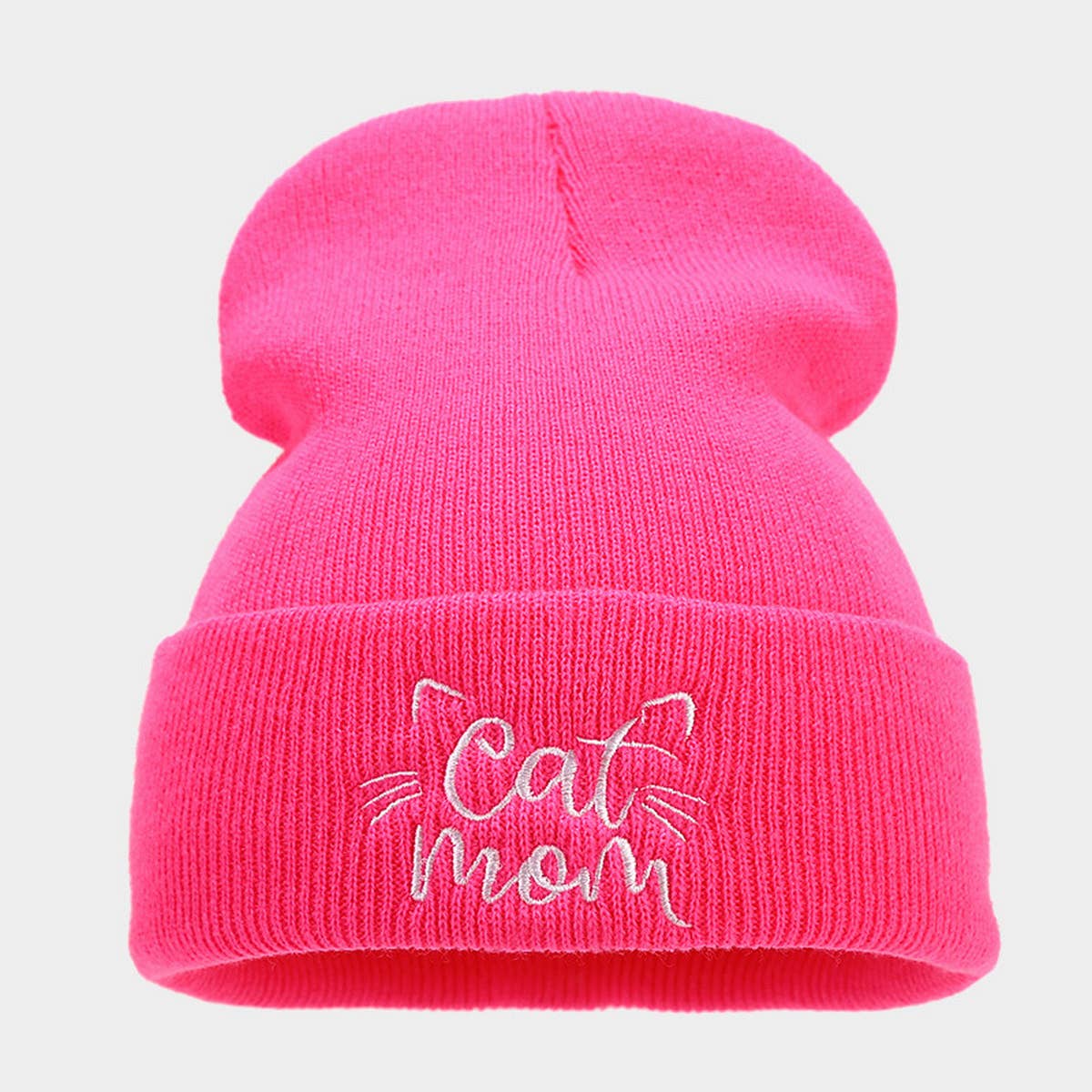 WARM PILE HAT EMBROIDERED KNITTED HAT_CWAH1596
