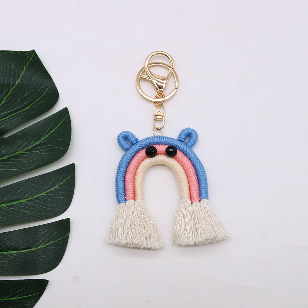 FASHION HAND-WOVEN RAINBOW TASSEL KEYCHAIN_CWMM1582