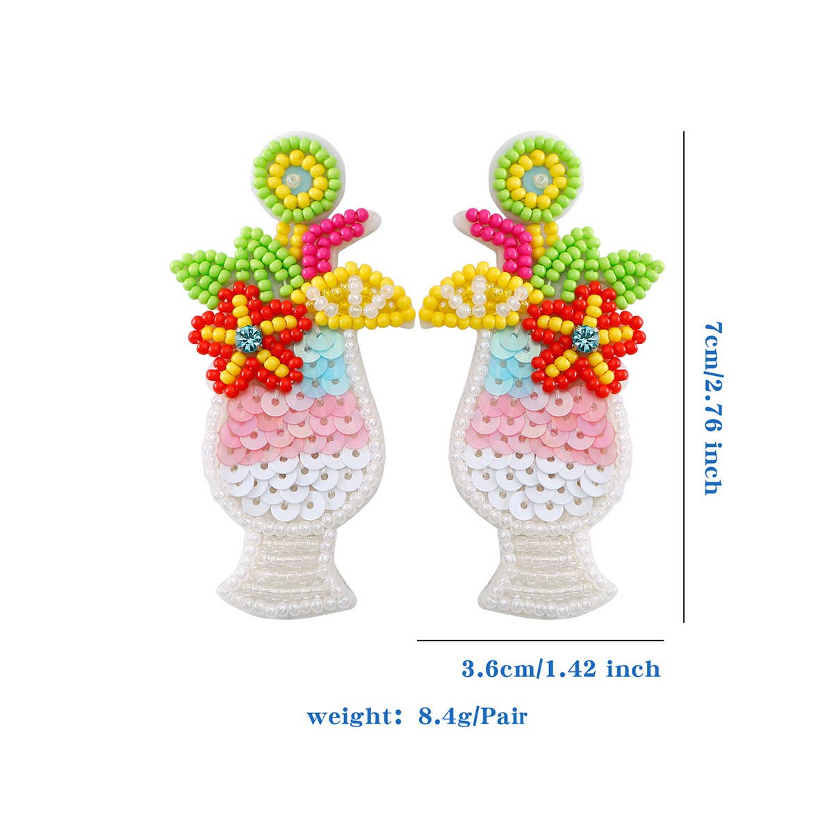 SUMMER BEADED CREATIVE RICE BEAD EARRINGS_CWAJE1648