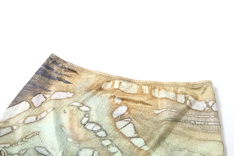 Backless Halter Neck Printed Mini Skirt