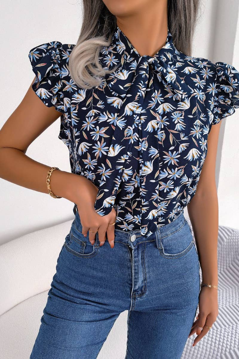 CWTSTSL0089_CASUAL CHIPWOOD EAR SLEEVELESS CHIFFON SHIRT