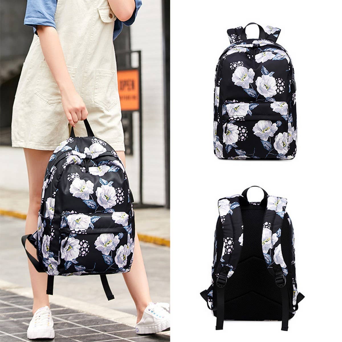 Backpacks for School?“Floral Oxford Large Capacity_CWAB5512