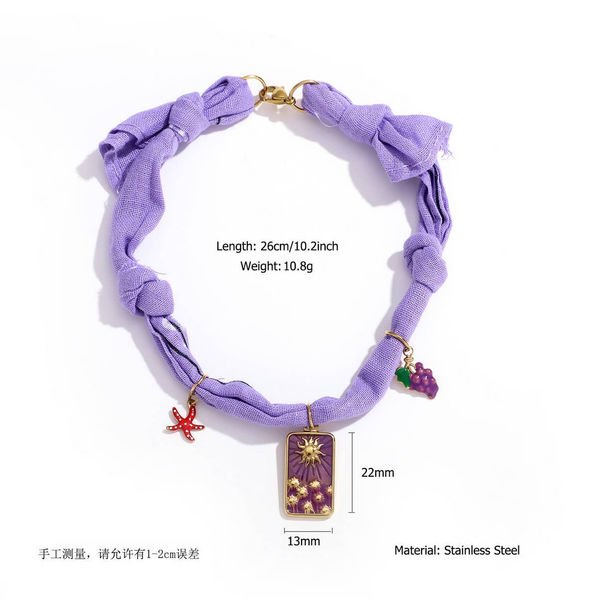 Handmade Silk Thread Anklet with Steel Charms