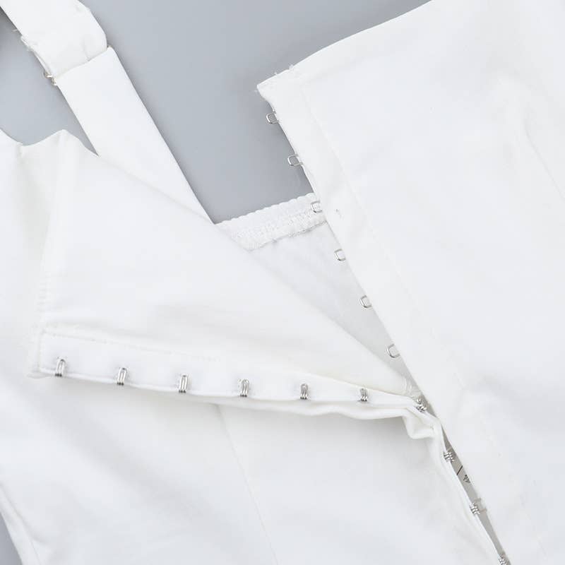 Button-Up Slim Fit Solid Waist Top